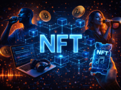 Şarkılar Artık Koleksiyon mu? NFT Çağında Müzik Temsili görsel - yapay zeka ile oluşturulmuştur.
