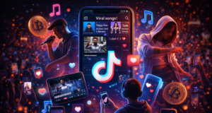 Viral Olmak mı, Kaliteli Olmak mı? TikTok’un Müzik Üzerindeki Etkisi Temsili görsel – TikTok’un müzik üzerindeki etkisi yapay zekâ ile görselleştirilmiştir.