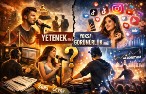 Yetenek mi, Bağlantı mı? Müzik Endüstrisinde Nepotizm ve Görünürlük Tartışması Görsel yapay zeka ile oluşturulmuştur.