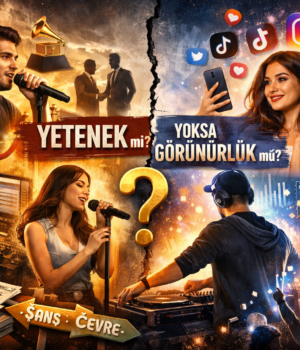 Yetenek mi, Bağlantı mı? Müzik Endüstrisinde Nepotizm ve Görünürlük Tartışması Görsel yapay zeka ile oluşturulmuştur.