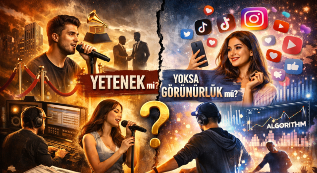Yetenek mi, Bağlantı mı? Müzik Endüstrisinde Nepotizm ve Görünürlük Tartışması Görsel yapay zeka ile oluşturulmuştur.