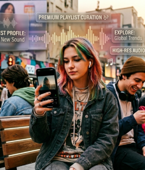 Gen Z’nin Müzik Tüketim Alışkanlıkları: Sosyal Medya Nesli Müziği Nasıl Dinliyor? Yapay zeka ile hazırlanmıştır.